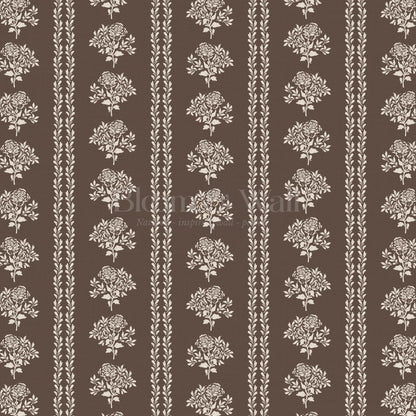 Irma Rose Vines Chocolate Wallpaper