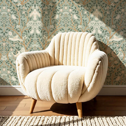 Isabeau Orchard Doves Sage Cream Wallpaper