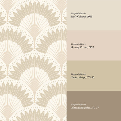 Isabelle Botanicals Palms Beige Wallpaper