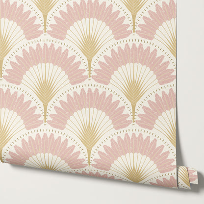 Isabelle Botanicals Palms Blush Wallpaper