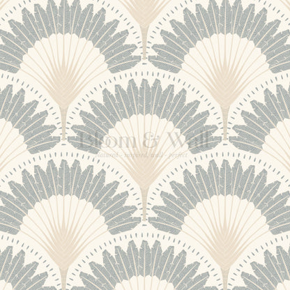 Isabelle Botanicals Palms Neutral Slate Wallpaper