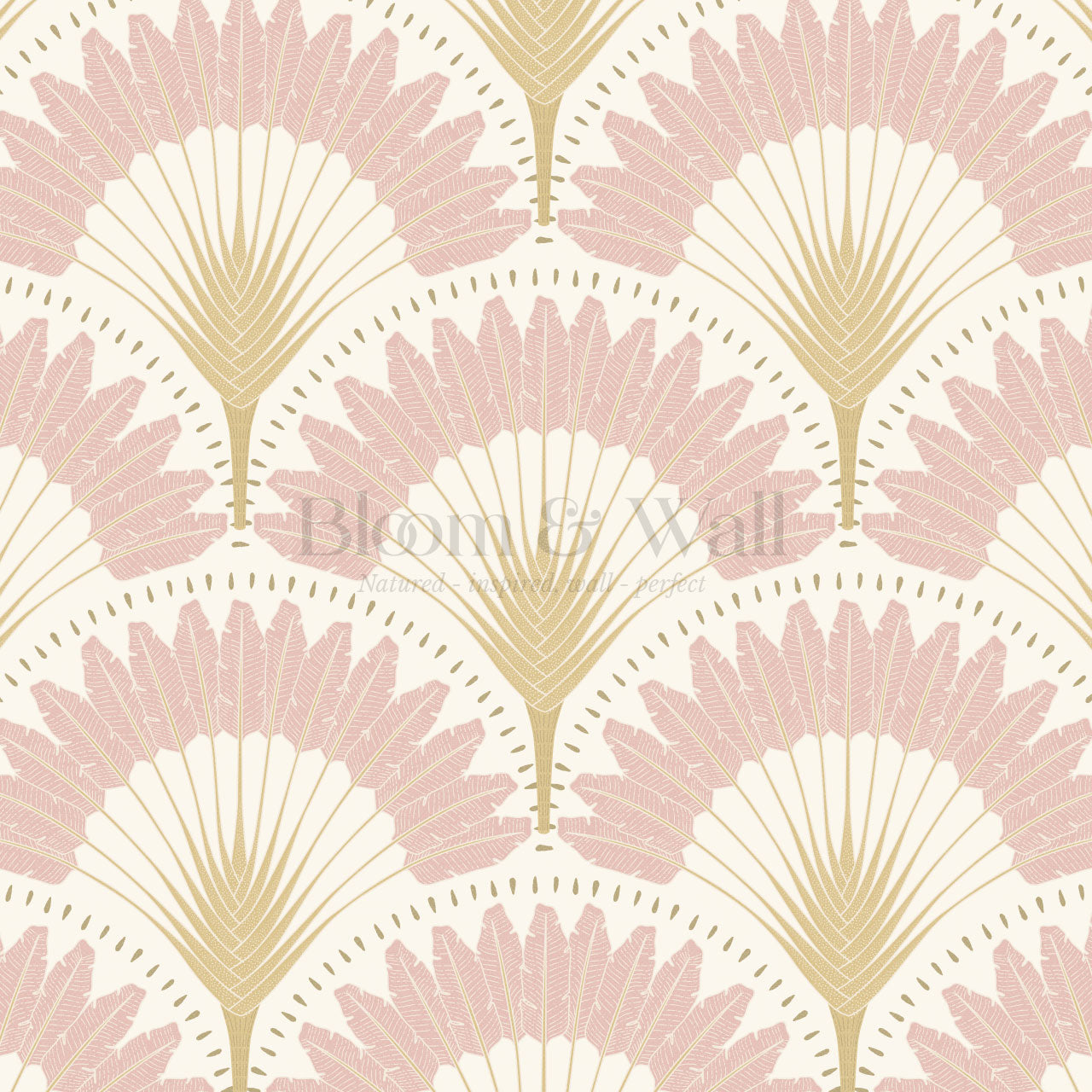 Isabelle Botanicals Palms Blush Wallpaper