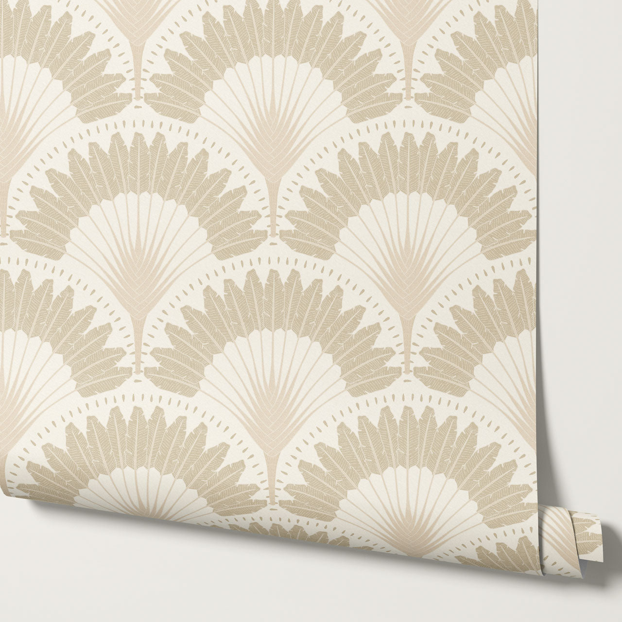 Isabelle Botanicals Palms Beige Wallpaper