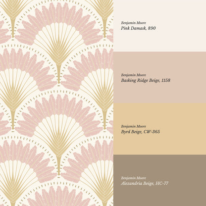 Isabelle Botanicals Palms Blush Wallpaper
