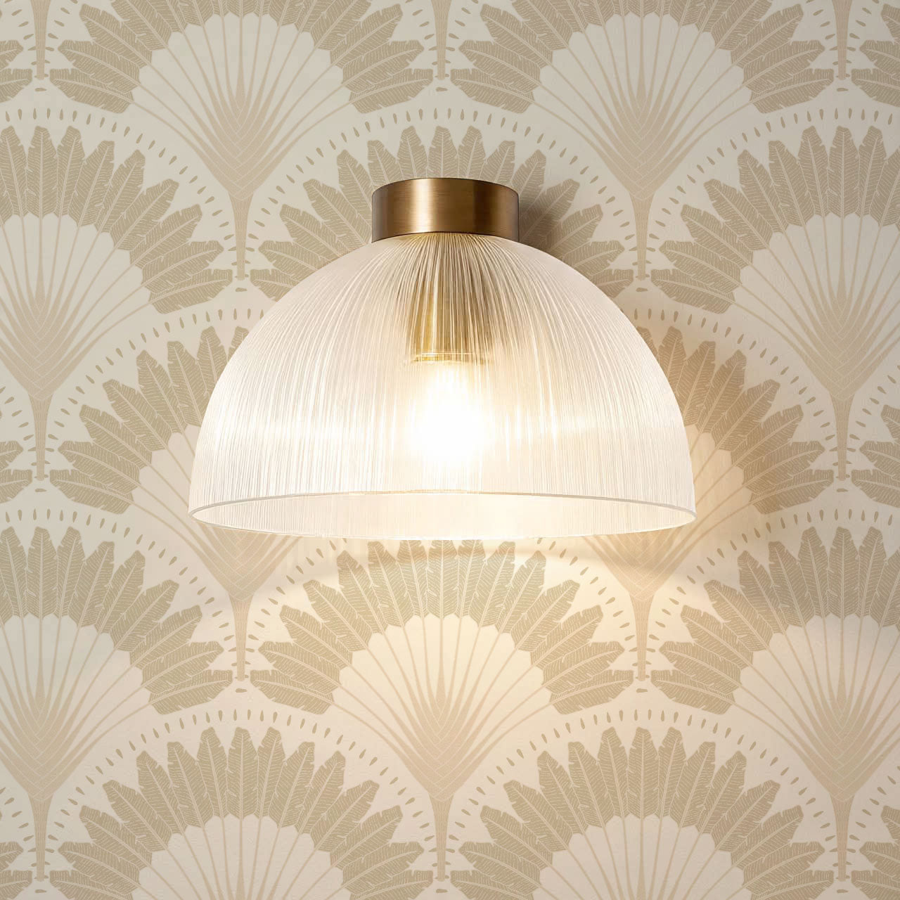 Isabelle Botanicals Palms Beige Wallpaper