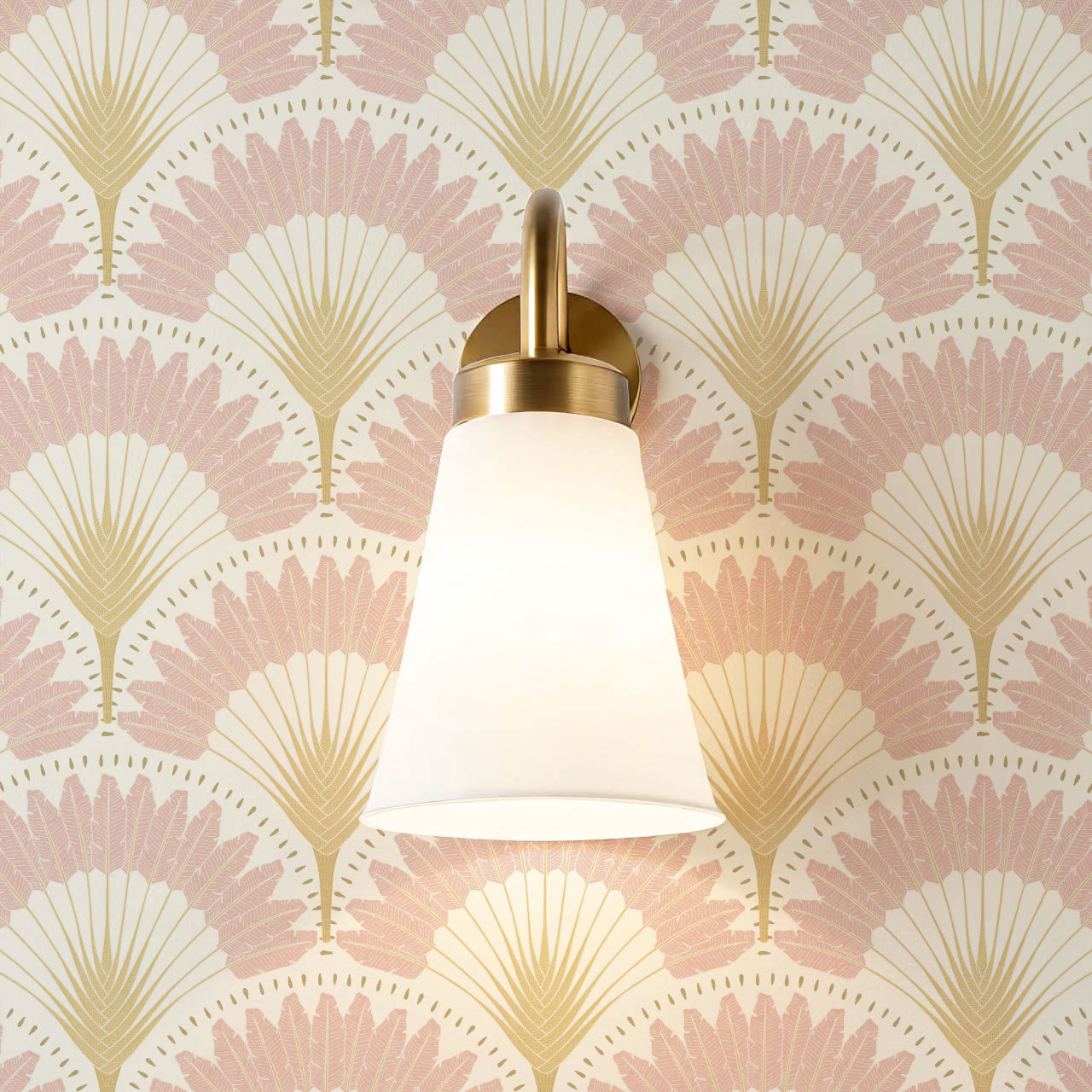 Isabelle Botanicals Palms Blush Wallpaper
