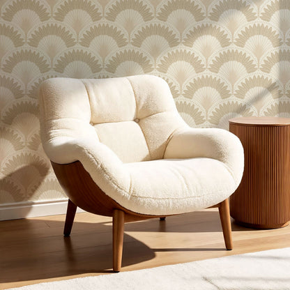 Isabelle Botanicals Palms Beige Wallpaper