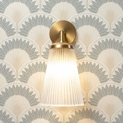 Isabelle Botanicals Palms Neutral Slate Wallpaper