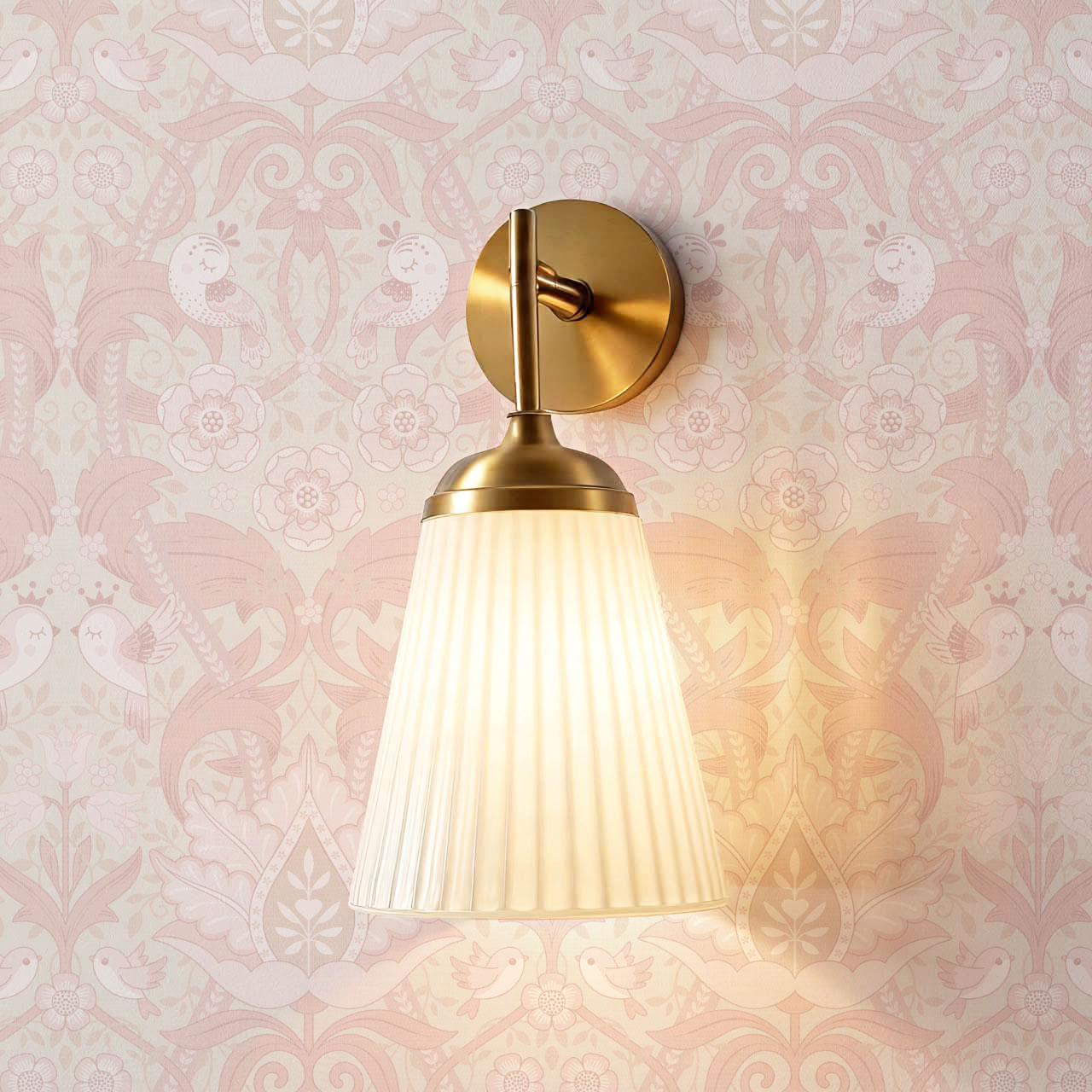 Isabelle Whispering Garden Pink Pastel Wallpaper