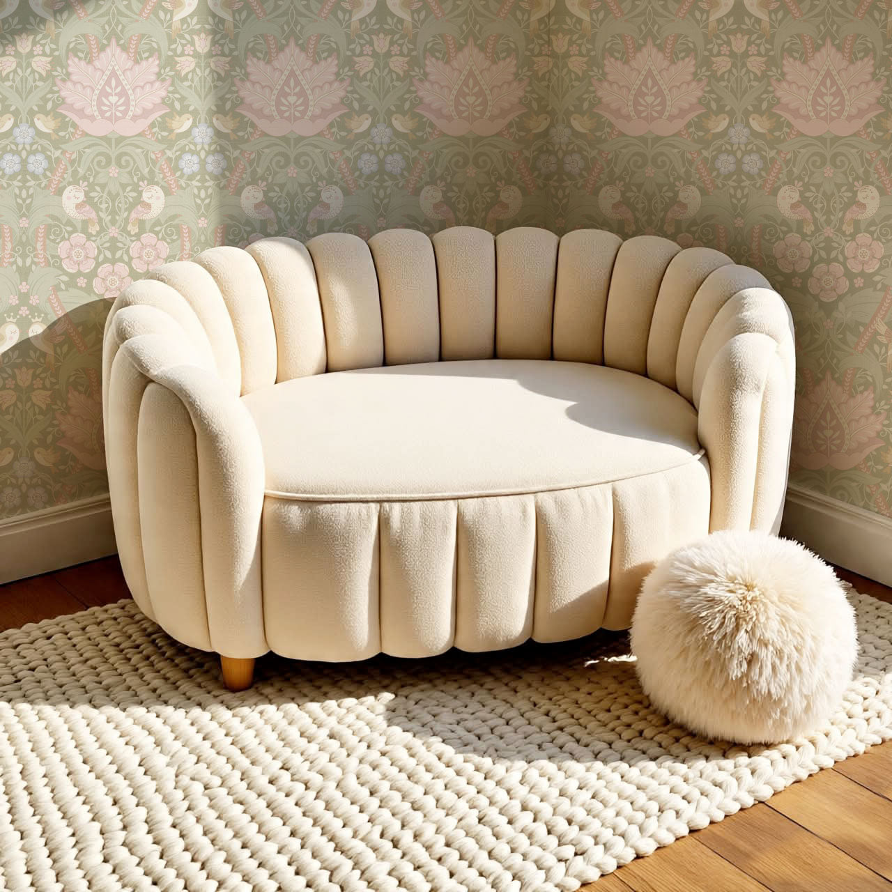Isabelle Whispering Garden Sage Pastel Wallpaper