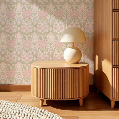 Isabelle Whispering Garden Cream Blush Wallpaper