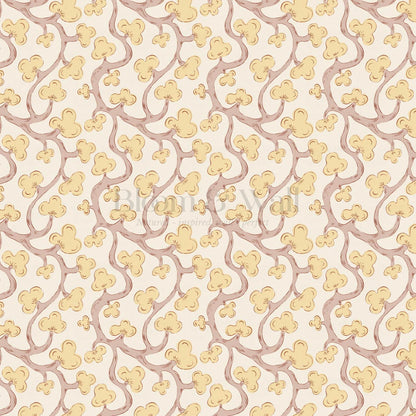 Isadora Chunky Botanical Vines Rose Dust Honey Wallpaper