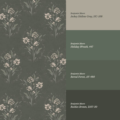 Isla Garden Florals Forest Wallpaper
