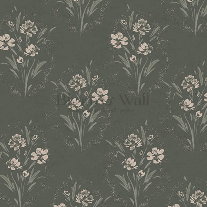 Isla Garden Florals Forest Wallpaper