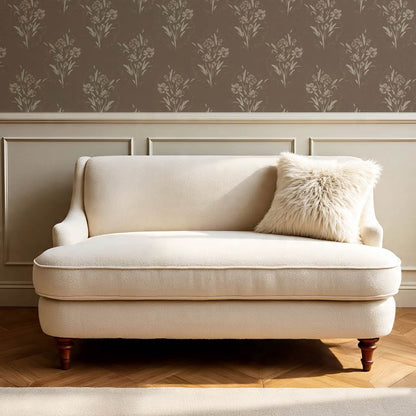 Isla Garden Florals Brown Sand Wallpaper