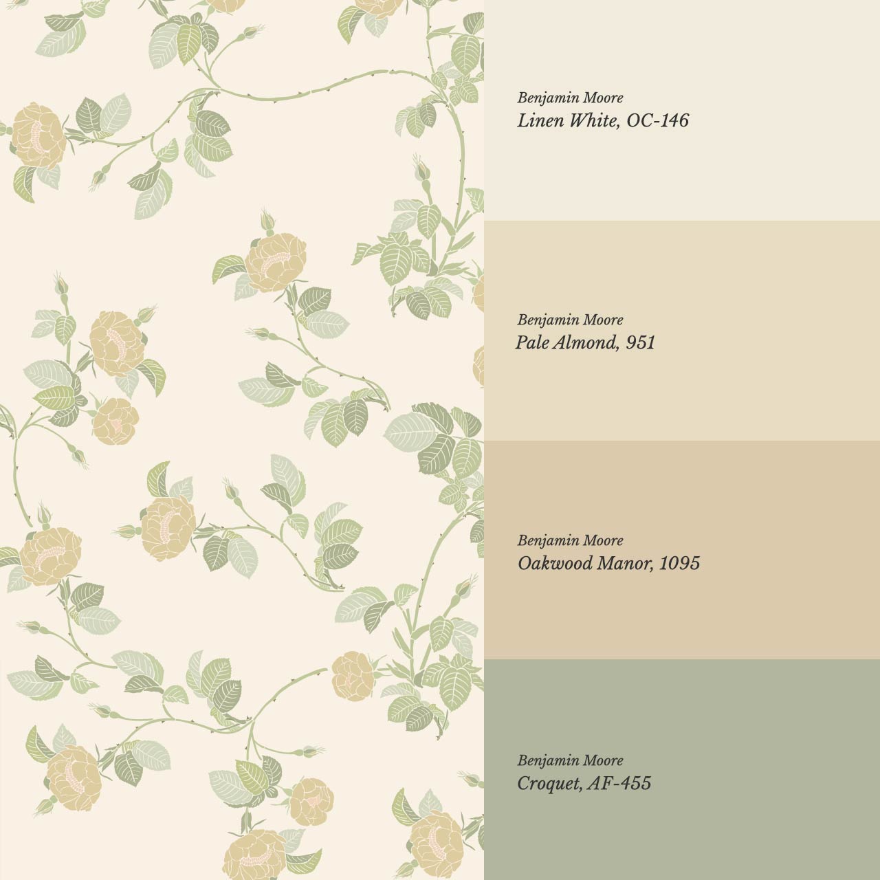 Isolde Wild Rose Gold Butter Wallpaper