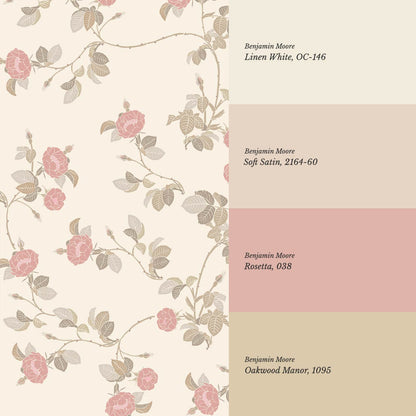 Isolde Wild Rose Dusty Berry Wallpaper