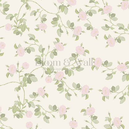 Isolde Wild Rose Blush Butter Wallpaper