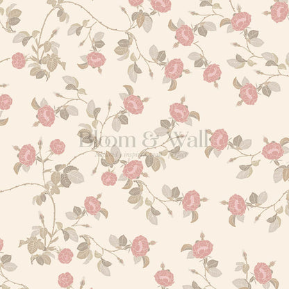 Isolde Wild Rose Dusty Berry Wallpaper