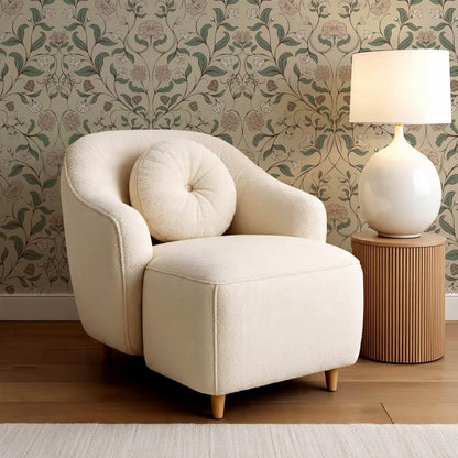 Ivara Botanical Filigree Lace Taupe Forest Wallpaper