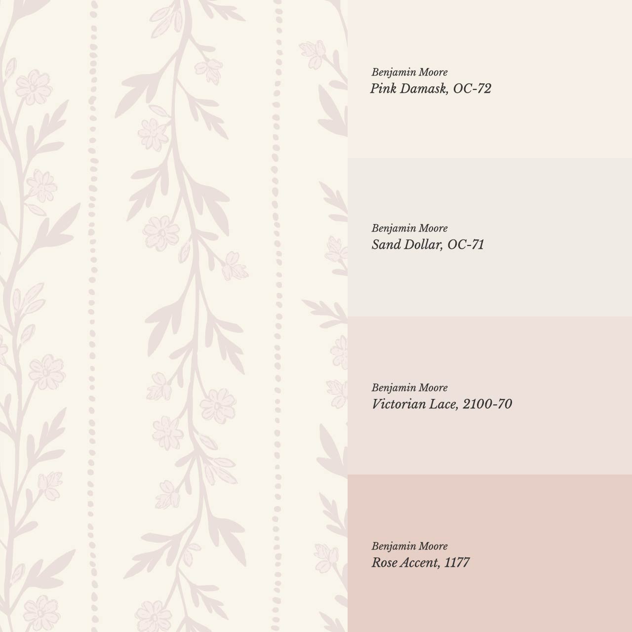 Ivi Trailing Stripes Cream Soft Blush Wallpaper