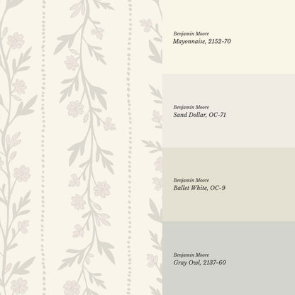 Ivi Trailing Stripes Pale Olive Cream Wallpaper