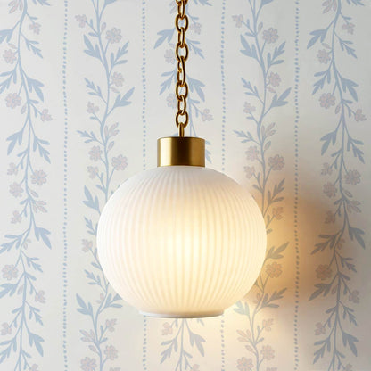 Ivi Trailing Stripes Sky Cream Wallpaper