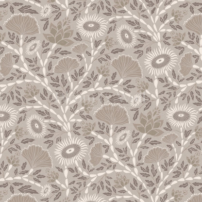 Ivy Seaweed Pebble Wallpaper