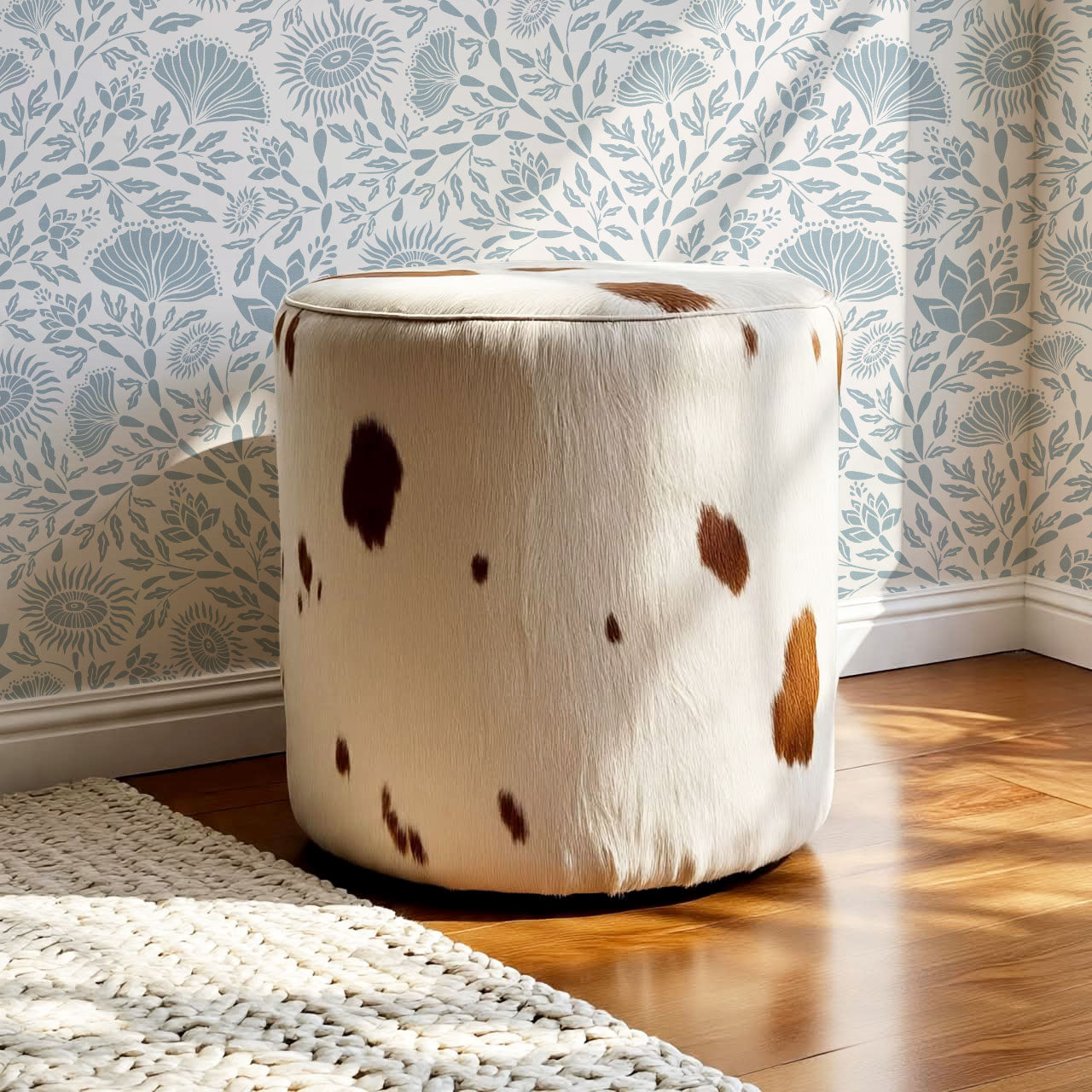 Ivy Seaweed Denim Wallpaper