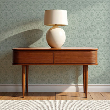Jane Acantus Leaf Damask Sage Wallpaper