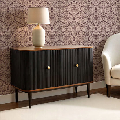 Jane Acantus Leaf Damask Maroon Wallpaper
