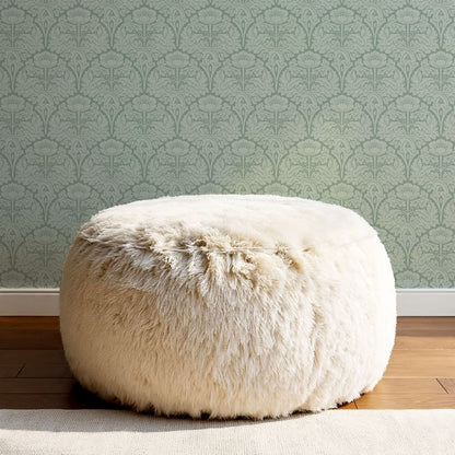 Jane Acantus Leaf Damask Sage Wallpaper