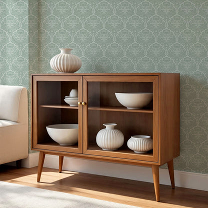 Jane Acantus Leaf Damask Forest Wallpaper