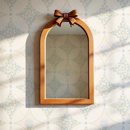 Jade Dandelions & Ditsies Cream Blue Wallpaper