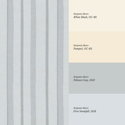 Jara Layered Wobbly Vertical Stripe Dove Gray Wallpaper