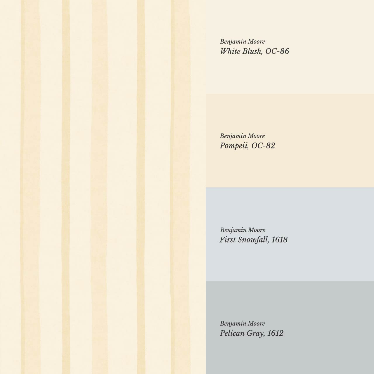 Jara Layered Wobbly Vertical Stripe Pastel Yellow Wallpaper