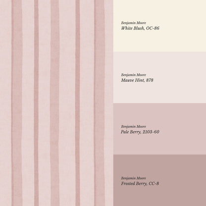 Jara Layered Wobbly Vertical Stripe Mauve Wallpaper