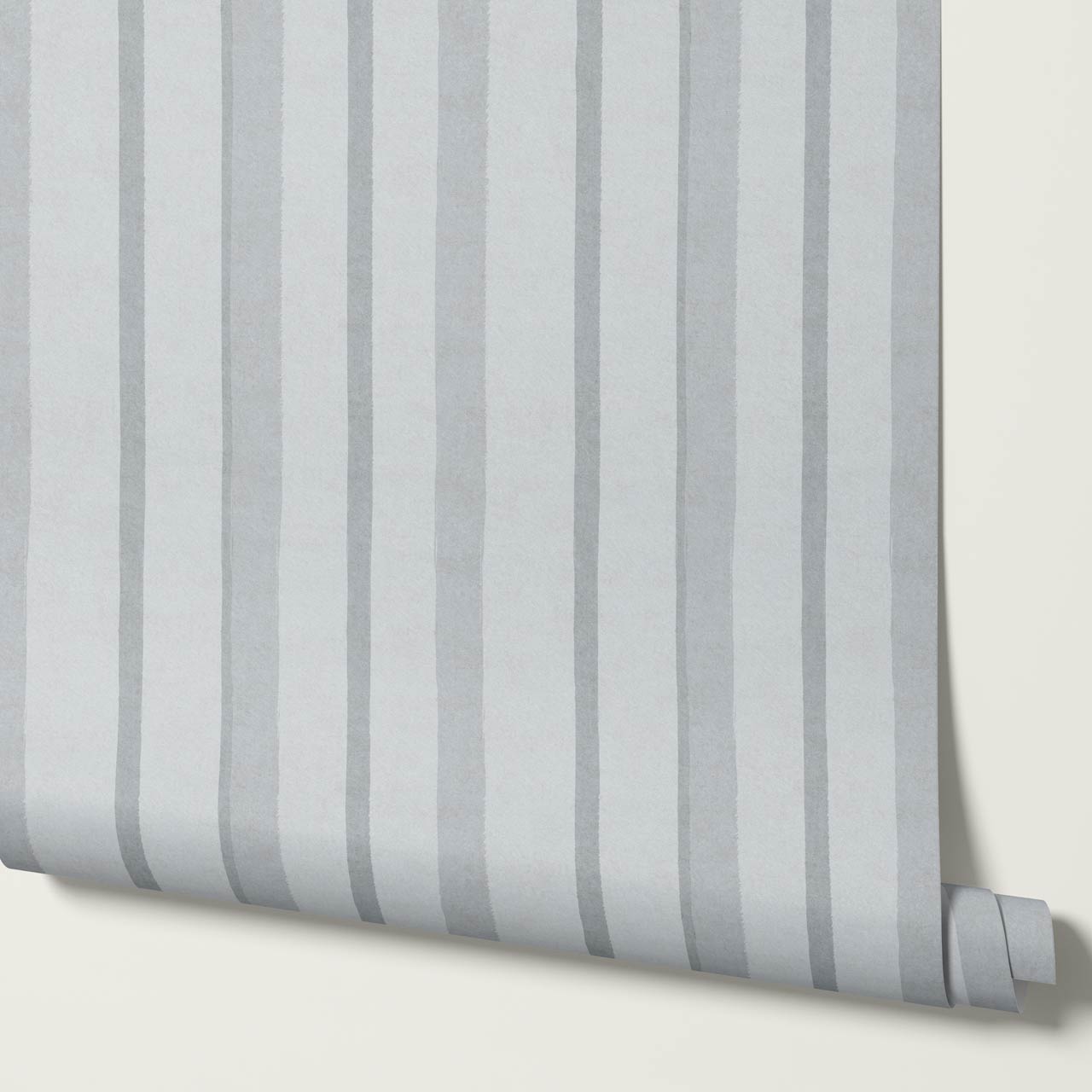 Jara Layered Wobbly Vertical Stripe Dove Gray Wallpaper