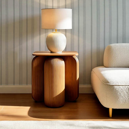 Jara Layered Wobbly Vertical Stripe Dove Gray Wallpaper