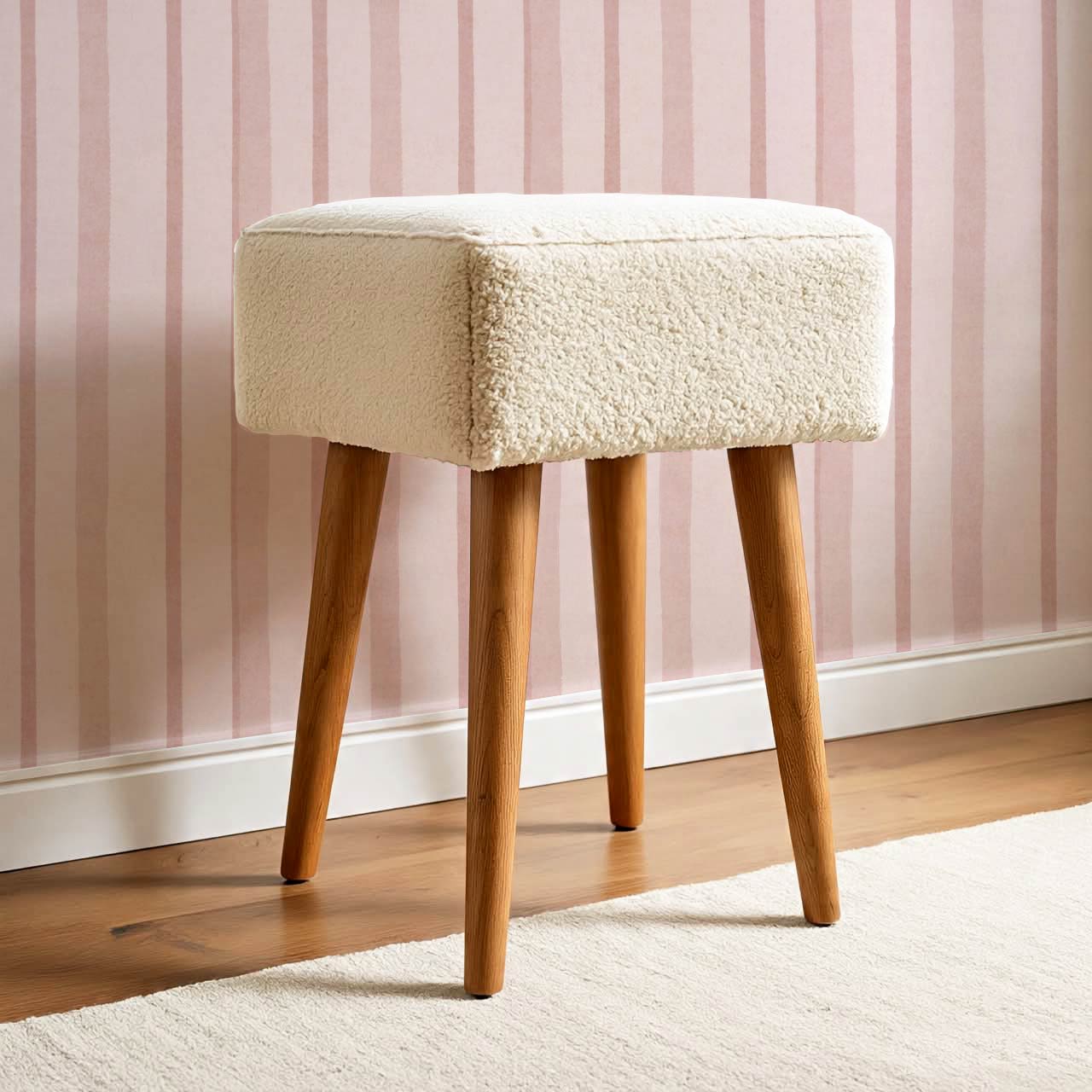 Jara Layered Wobbly Vertical Stripe Mauve Wallpaper