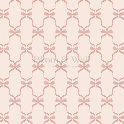 Jasmine Charming Bows Mauve Wallpaper