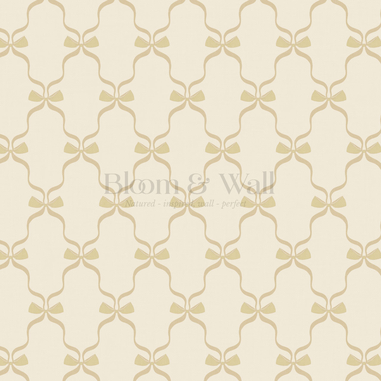 Jasmine Charming Bows Honey Wallpaper