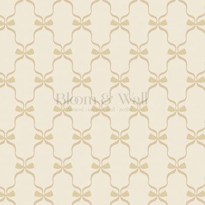 Jasmine Charming Bows Honey Wallpaper