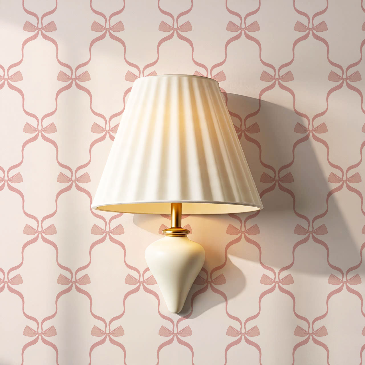 Jasmine Charming Bows Mauve Wallpaper