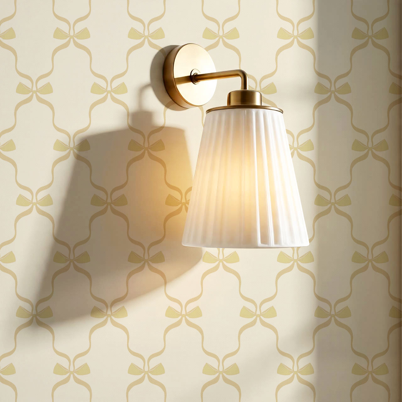 Jasmine Charming Bows Honey Wallpaper