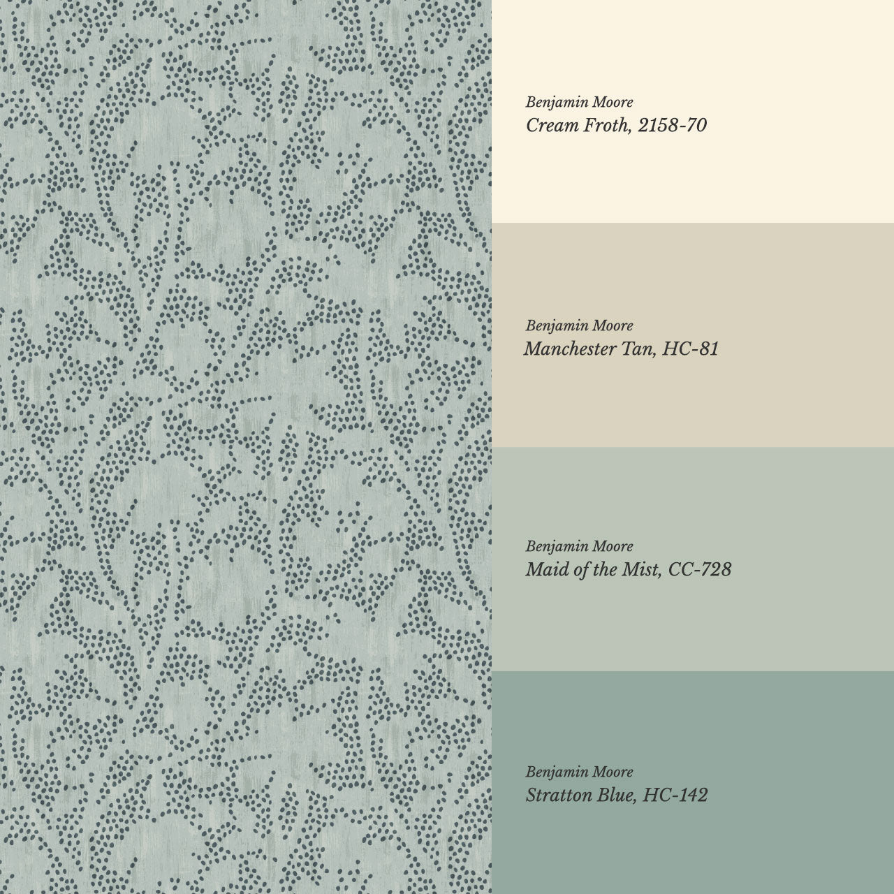 Jazmin Dotted Florals Dove Gray Wallpaper