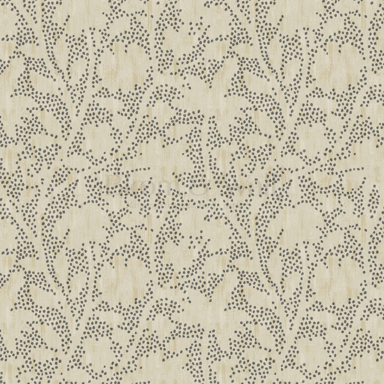 Jazmin Dotted Florals Neutral Gray Wallpaper
