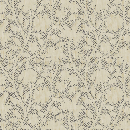 Jazmin Dotted Florals Neutral Gray Wallpaper