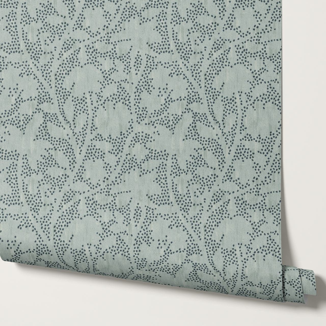 Jazmin Dotted Florals Dove Gray Wallpaper