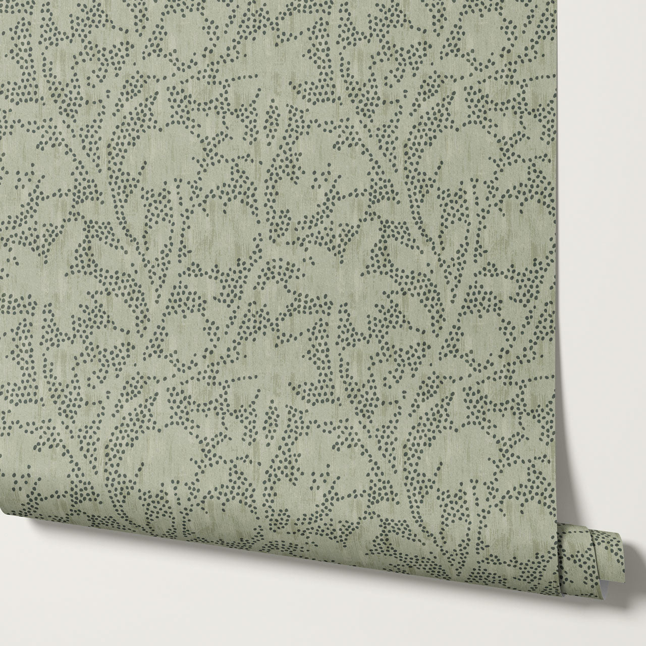 Jazmin Dotted Florals Green Wallpaper
